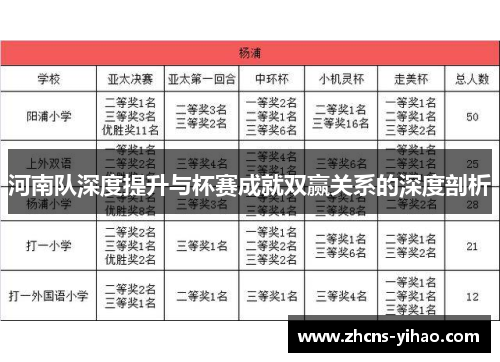河南队深度提升与杯赛成就双赢关系的深度剖析